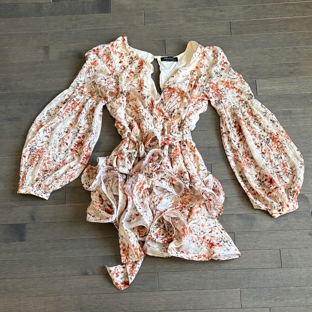 Morey Faith Collection Floral Mini Dress Size S